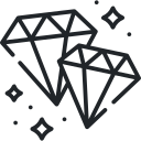 Icone Diamant symbolisant la vaeur de la synergie des compétences d'une équipe