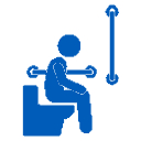 Dessin personne âgée aux toilettes