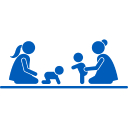 2 adultes qui jouent avec 2 enfants