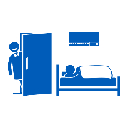 une personne veille sur un malade